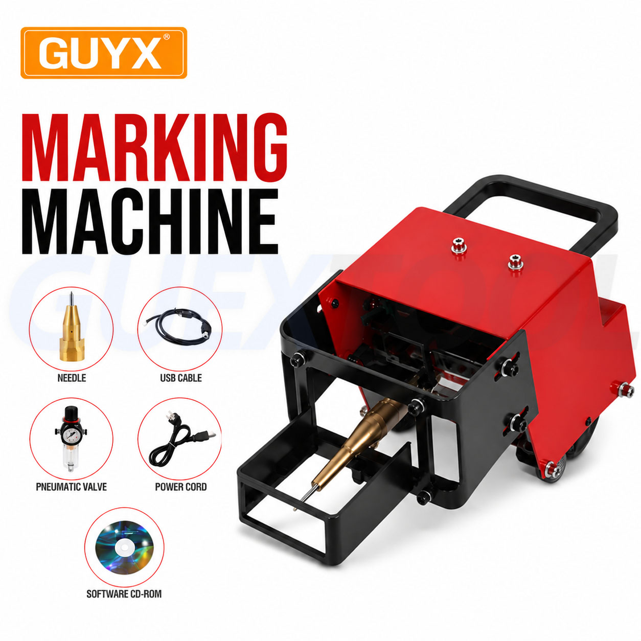 Portable Metal Pneumatic Dot P - Fiber Laser Marking Machine 30W review and price